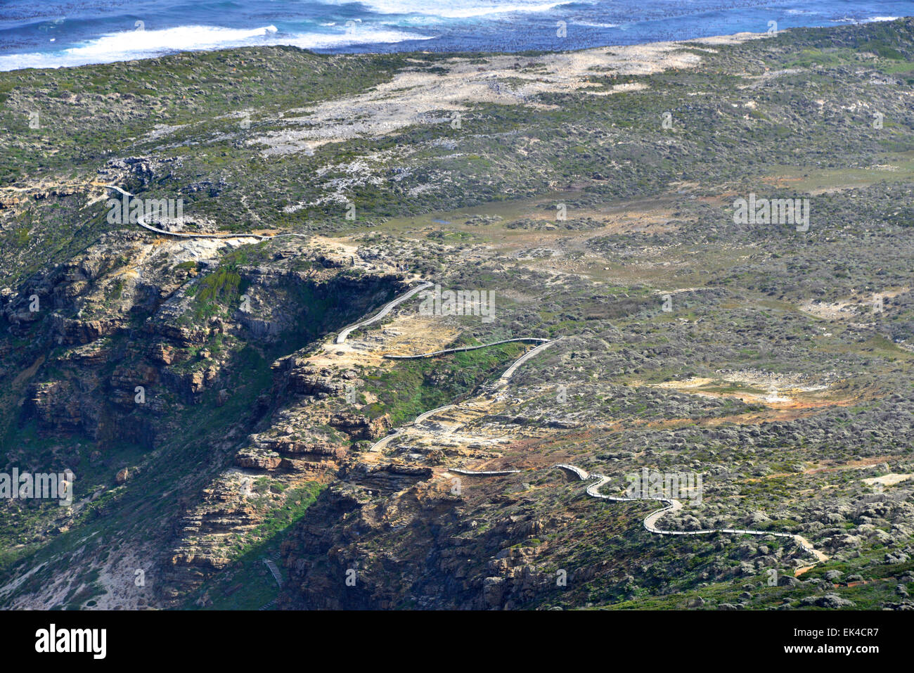 Cape Point entro la Table Bay Nature Conservation Reserve, Western Cape, Sud Africa. Foto Stock