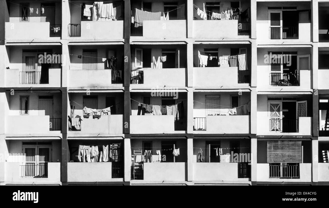 CUBA, L Avana vecchia facciata di edificio - Scansione su pellicola Foto Stock