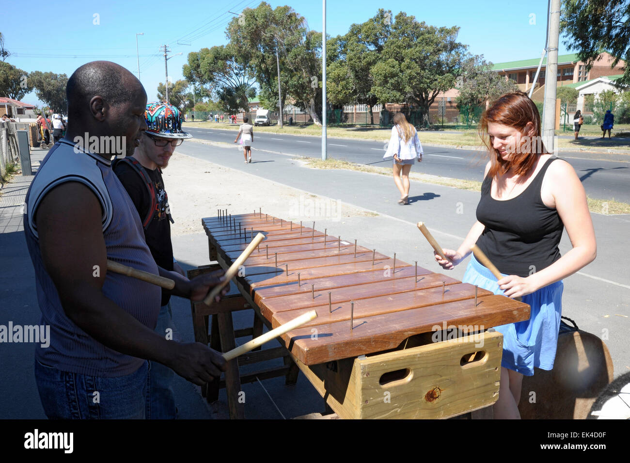 Langa Township aprire strade evento Foto Stock