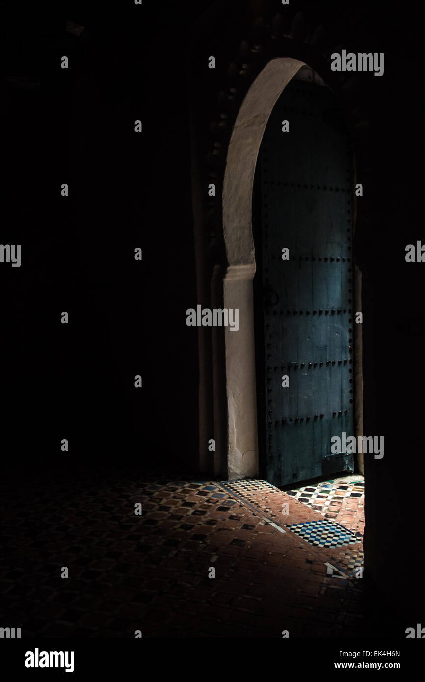 Lo sportello anteriore della Kasbah Museum di Tangeri, Marocco Foto Stock