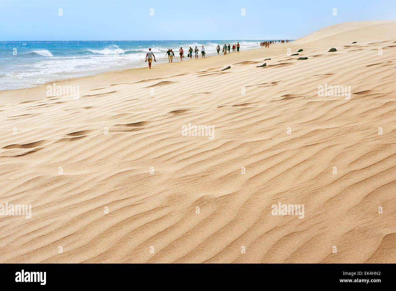 Lungomare di Maspalomas. Gran Canarie. Isole Canarie Foto Stock