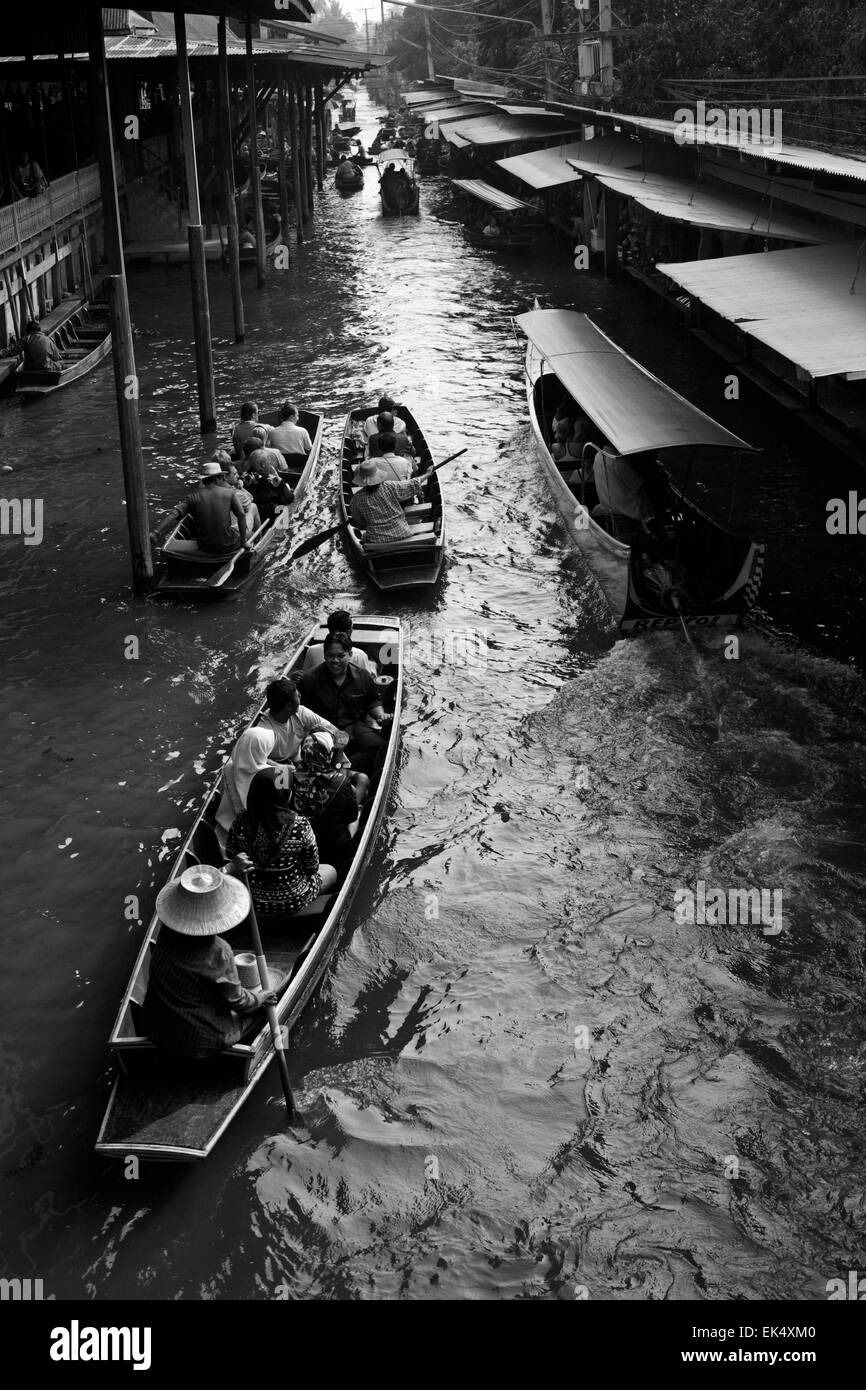 Thailandia, Bangkok Mercato Galleggiante Foto Stock