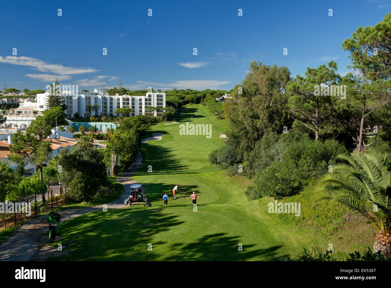 Il Portogallo Vale do Lobo Royal Golf, diciassettesimo foro Foto Stock