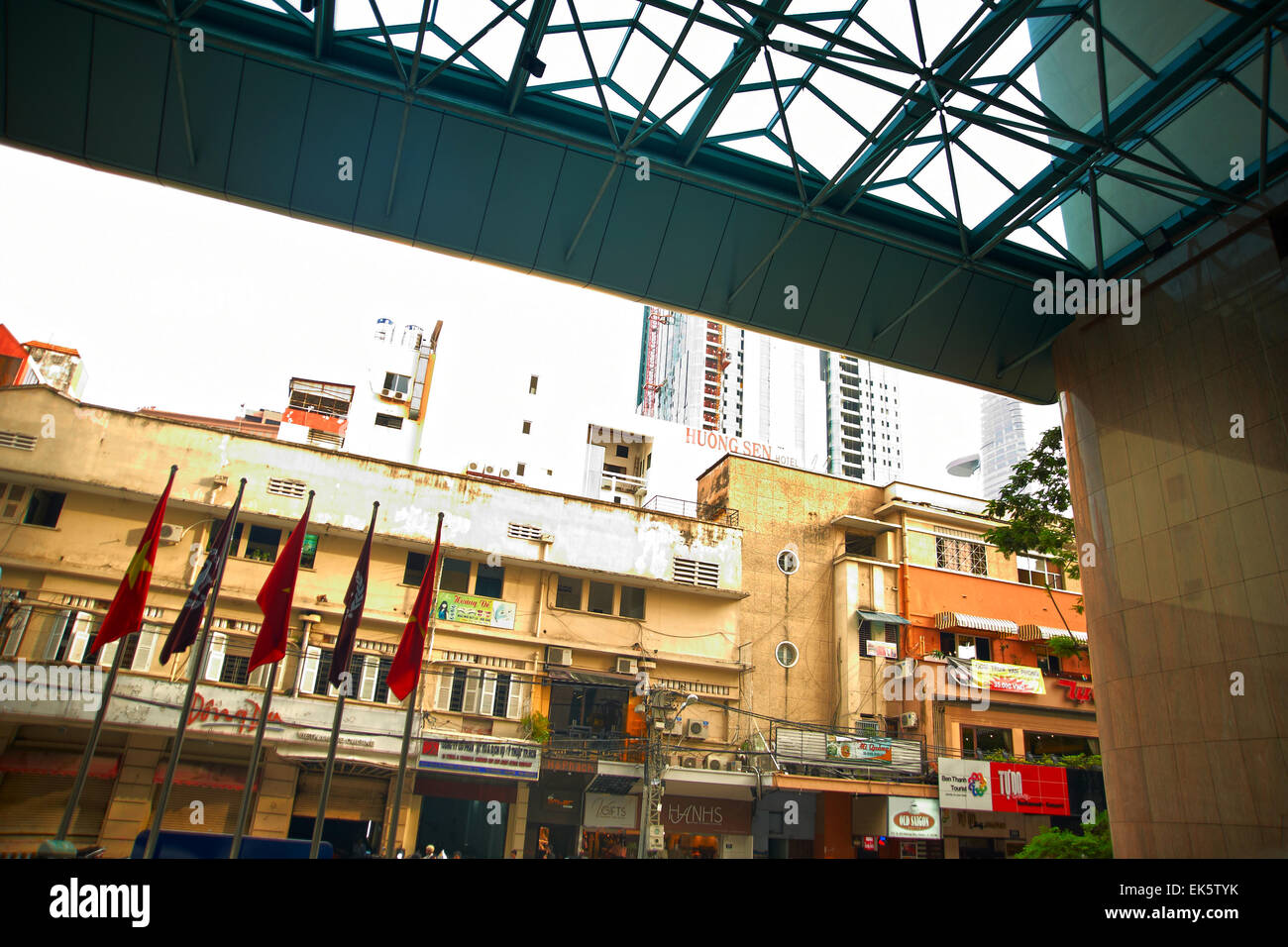 Scena di strada nella città di Ho Chi Minh Foto Stock