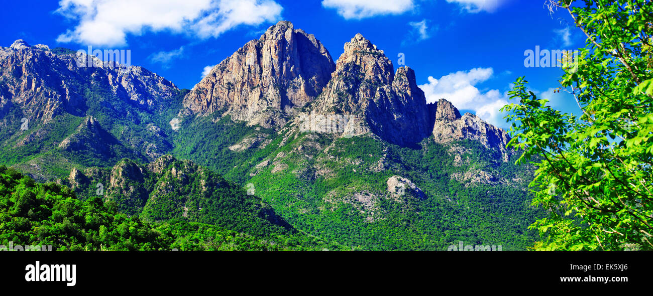 Impressionante panorama della Corsica,Francia. Foto Stock