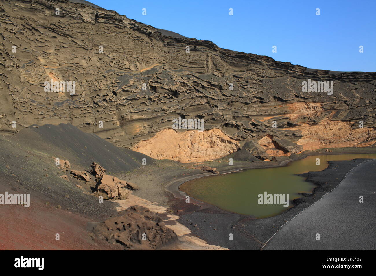 El Golfo - cratere vulcanico, Lanzarote, Europa Foto Stock