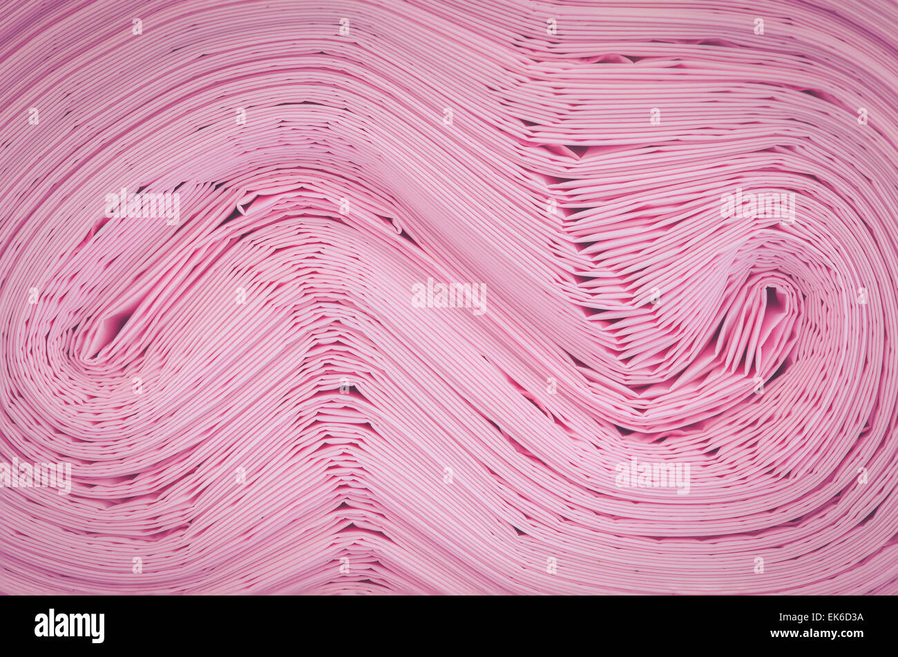 Texture di immondizia rosa borsa roll per lo sfondo Foto Stock