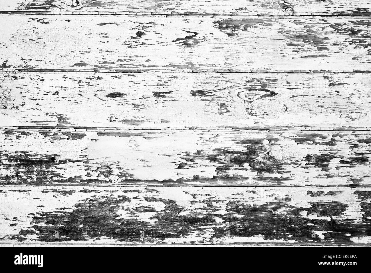 Vecchi pannelli in legno con pareti scrostate come immagine di sfondo Foto Stock
