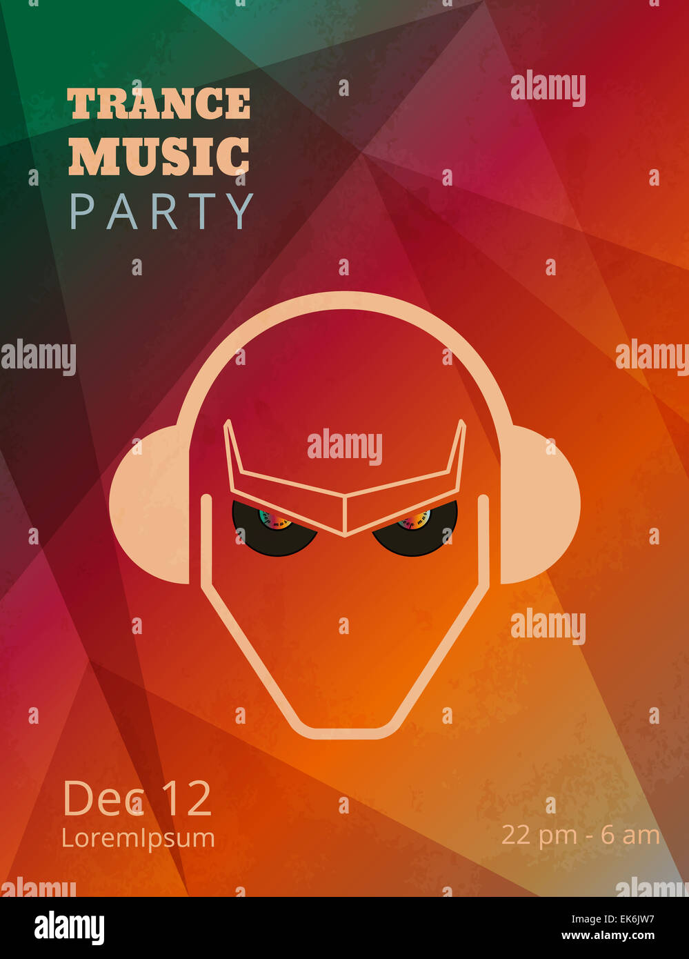 La musica trance parte poster Foto Stock