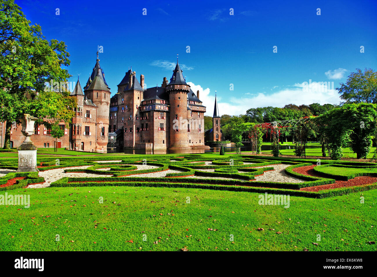 Impressionante de haar vecchio castello,Olanda. Foto Stock