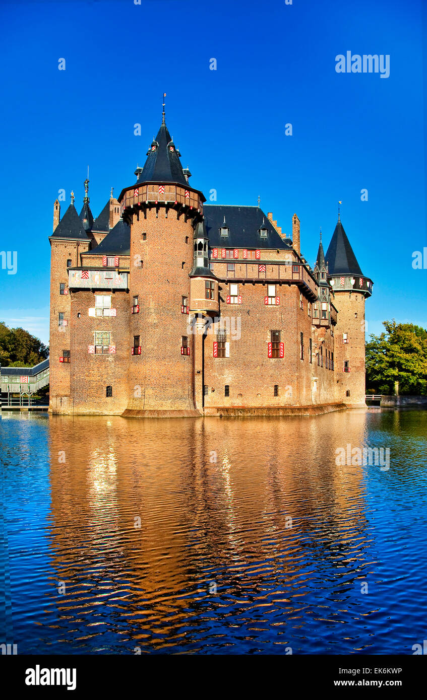 Castello medievale De Haar in Olanda, nei pressi di Utrecht Foto Stock