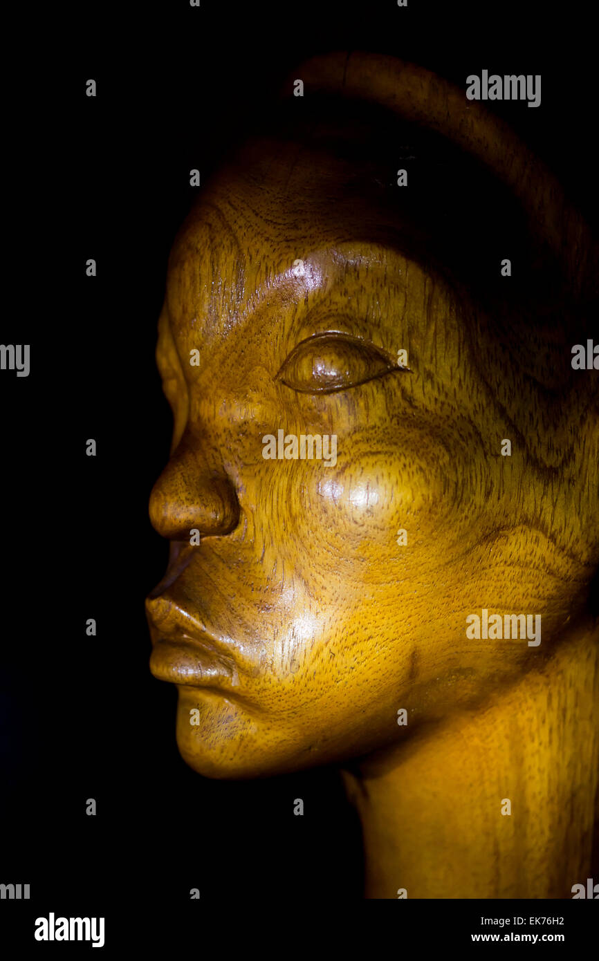 In legno antico maschera africana Foto Stock