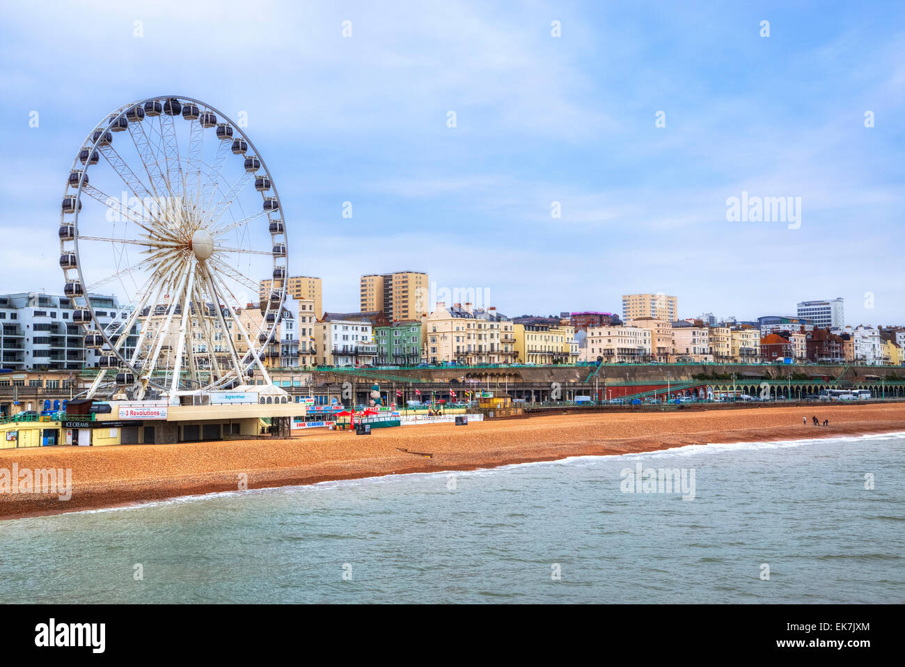 Il Brighton Pier e Brighton, Sussex, England, Regno Unito Foto Stock