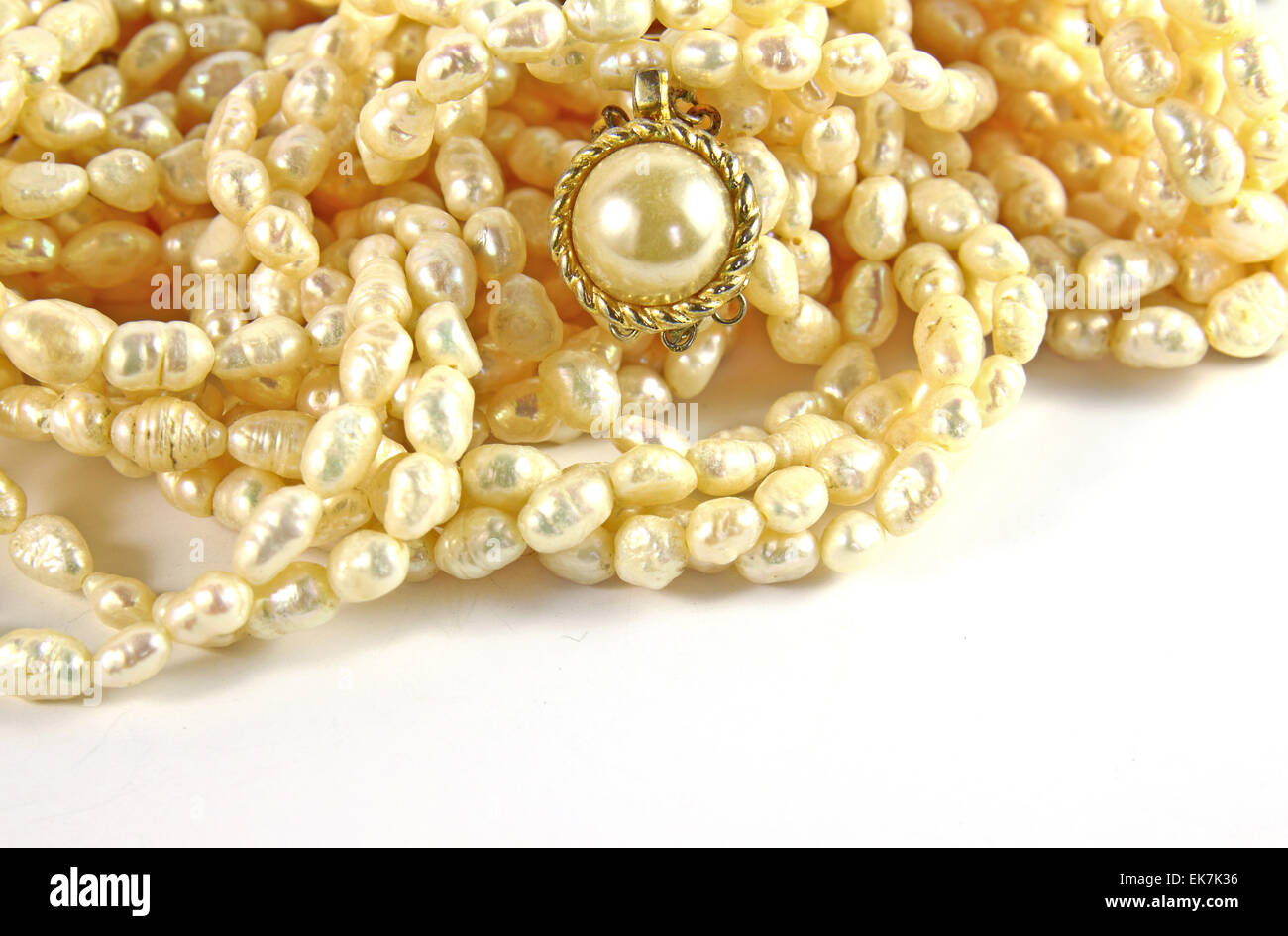Fake perle per la decorazione Foto Stock