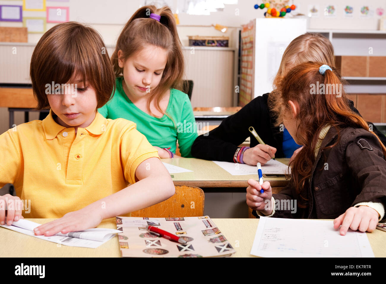 Studenti al lavoro Foto Stock