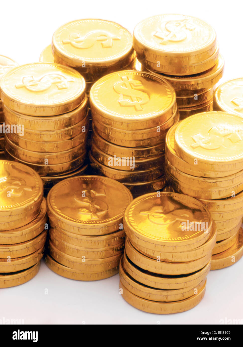 monete d'oro Foto Stock