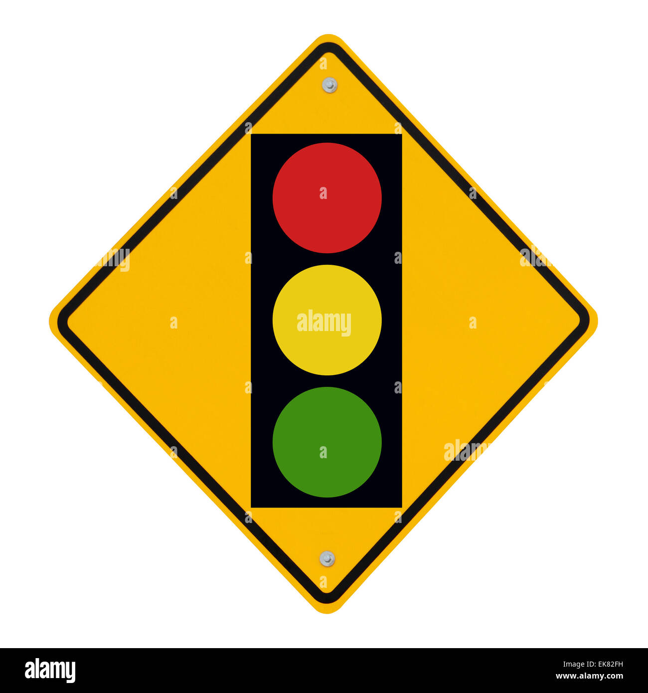 Luce di traffico in avanti Foto Stock