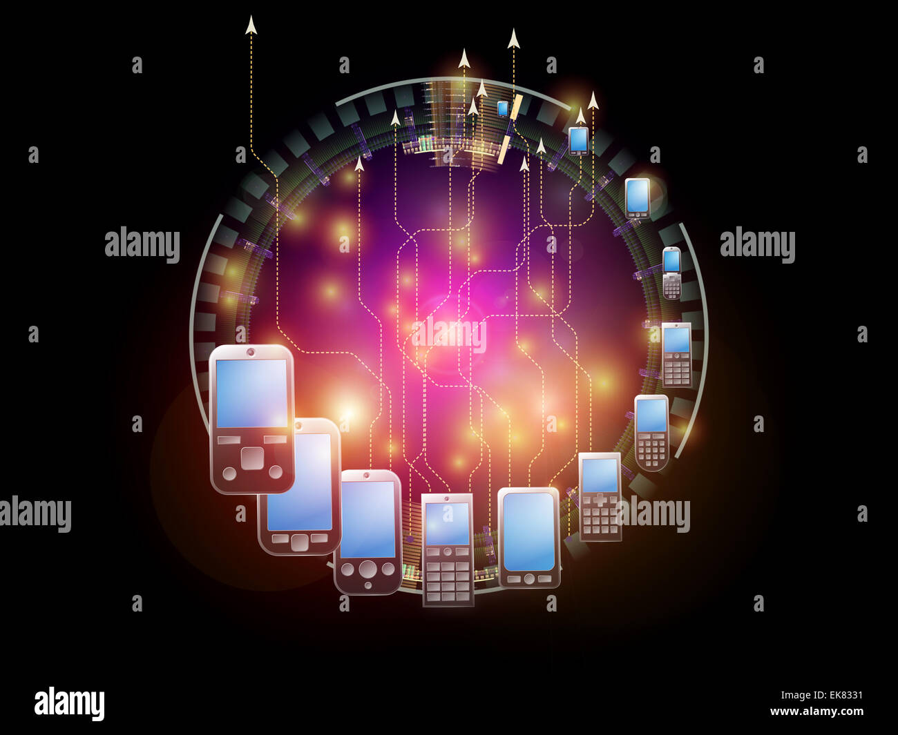 Telefono cellulare sfondo Foto Stock