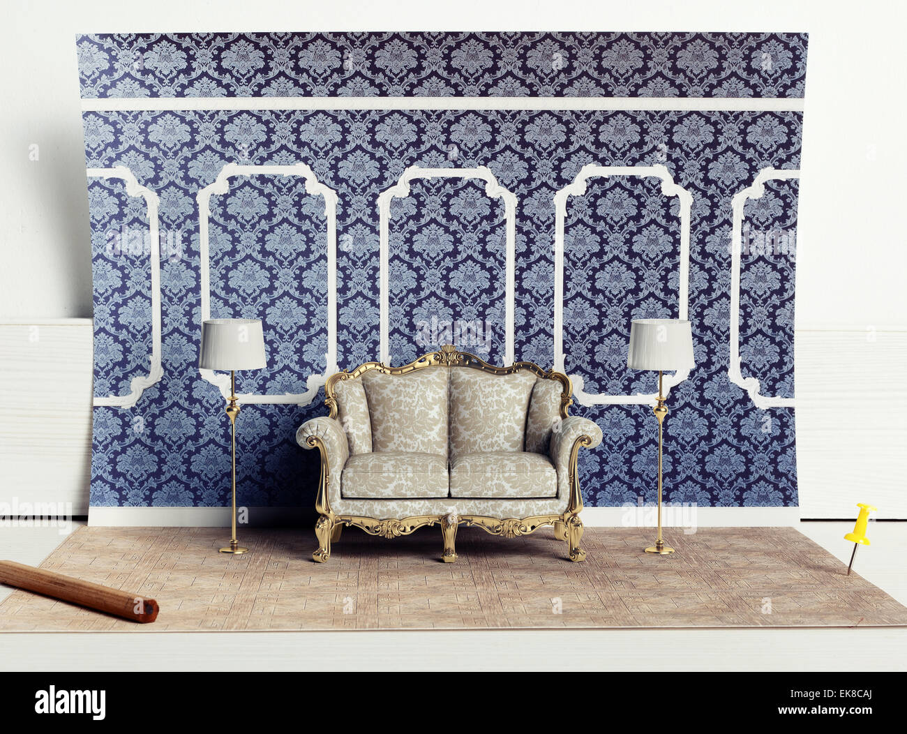 Vintage interno Foto Stock