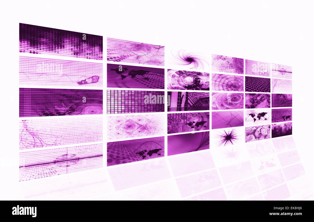 Il futuristico Media sfondo astratto Foto Stock