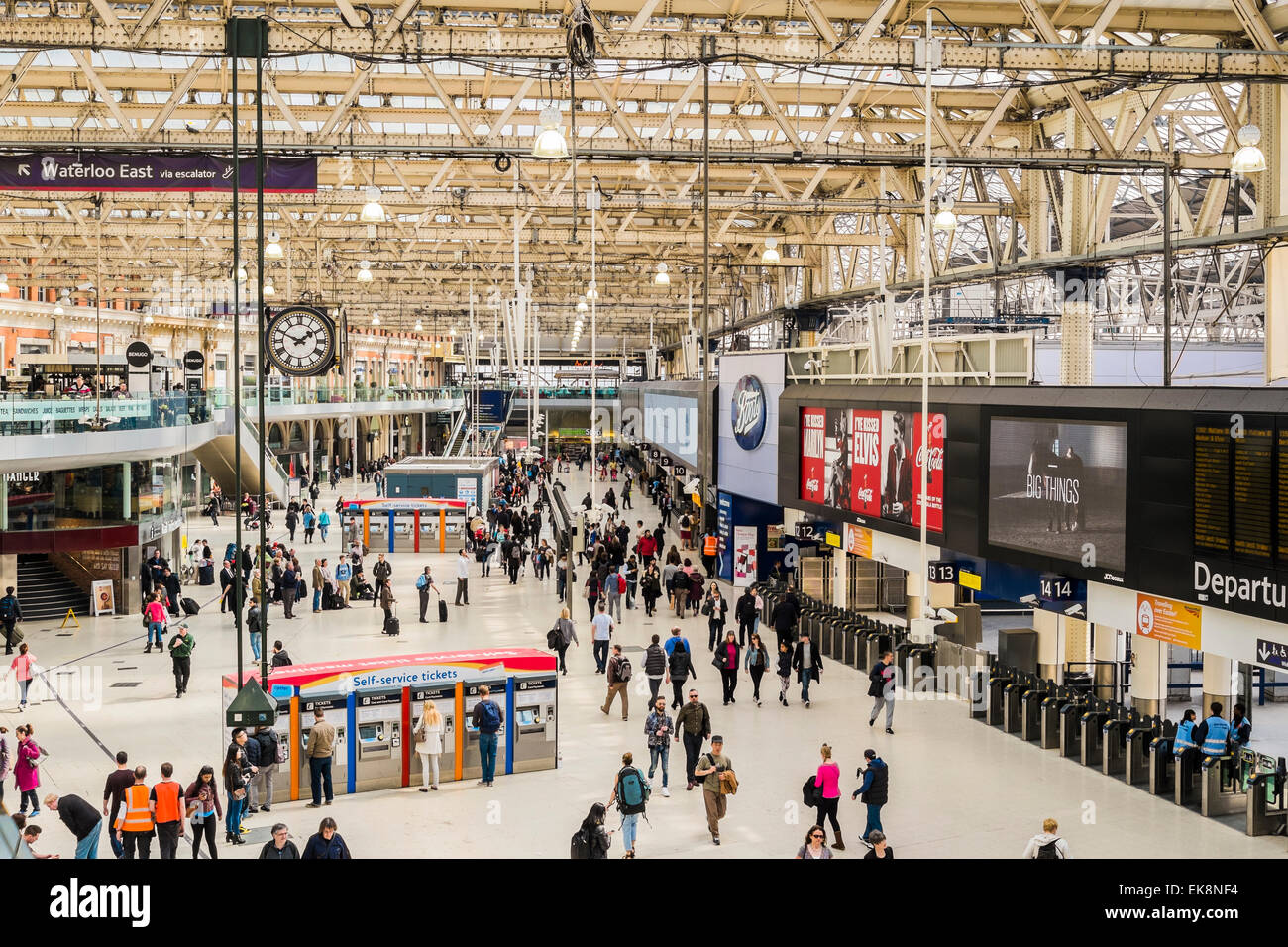 Stazione ferroviaria di Waterloo - Londra Foto Stock