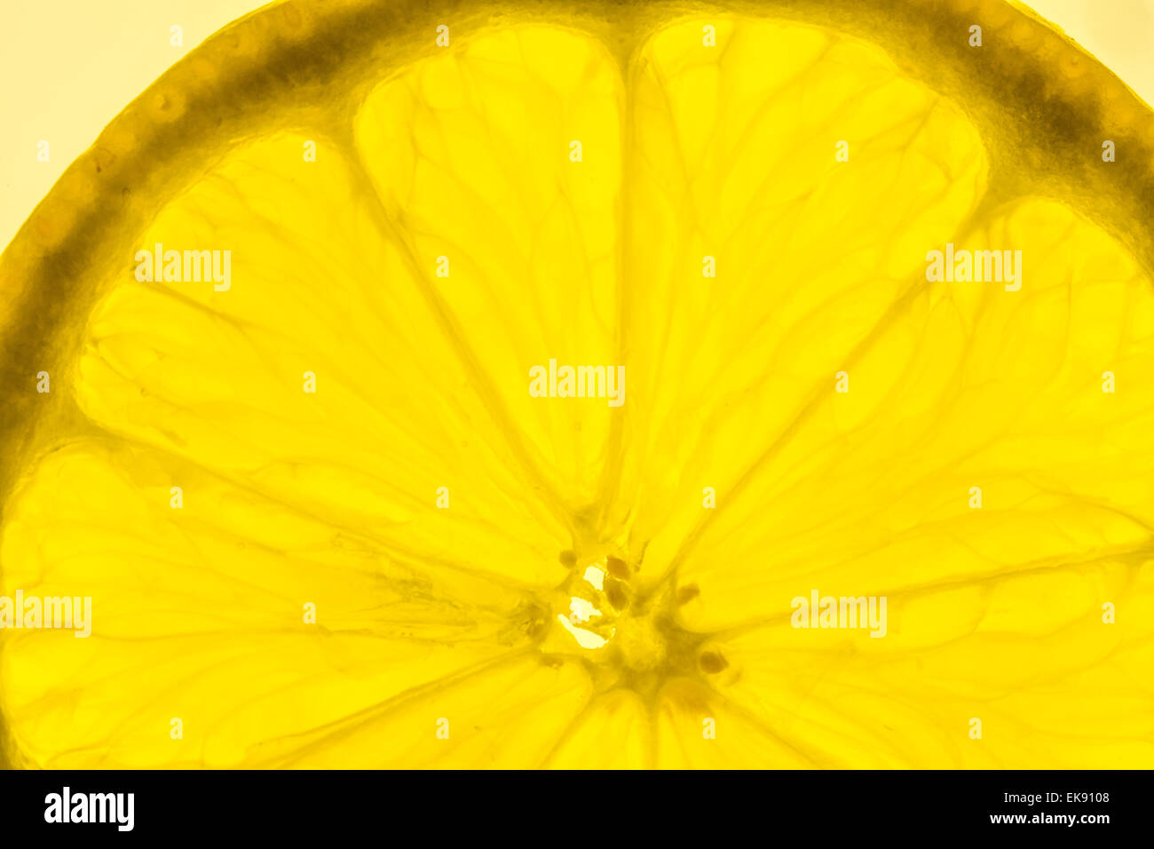 A chiudere l'immagine di una fetta di limone Foto Stock