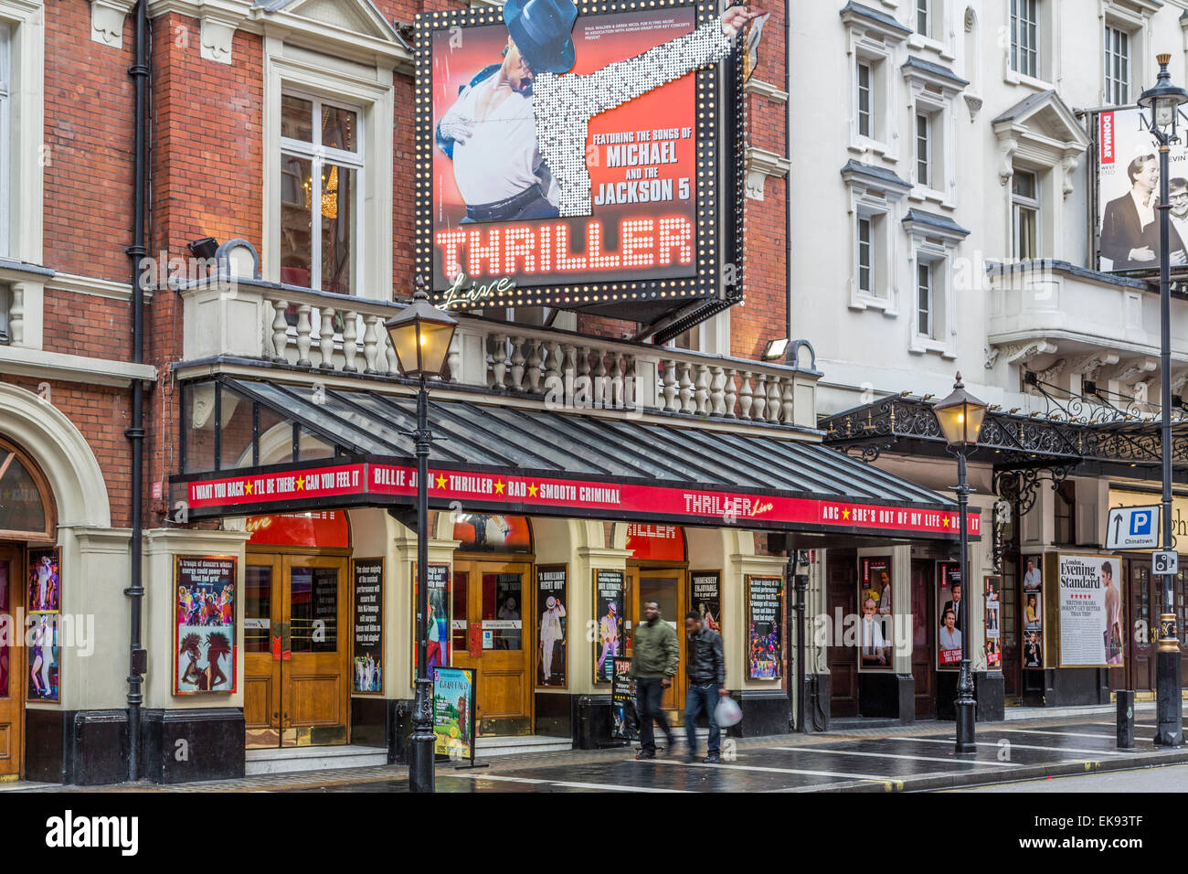 Un paesaggio immagine del Thriller Live la riproduzione musicale al Lyric Theatre Shaftesbury Avenue, Londra Foto Stock