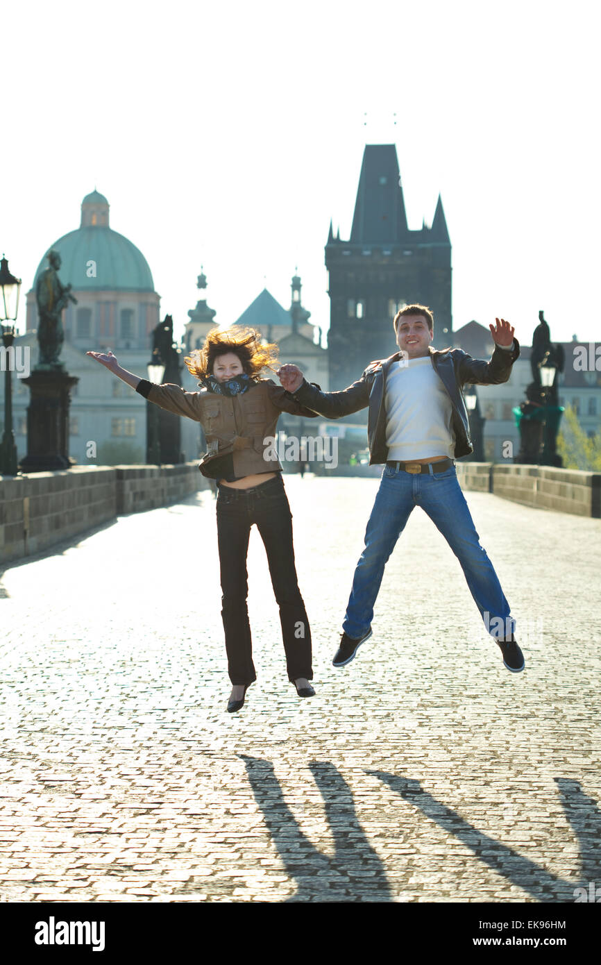 Amore matura in salto Foto Stock