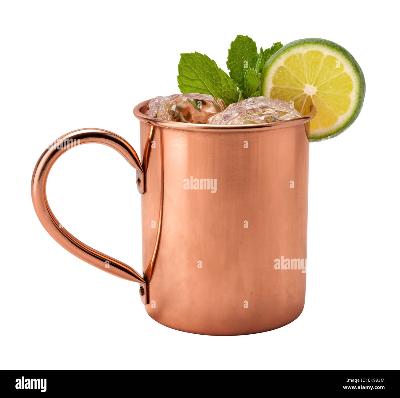 Moscow Mule in una tazza di rame Foto Stock