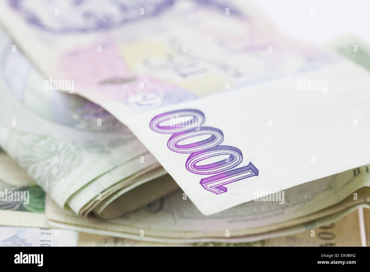 Risma di carta moneta Foto Stock