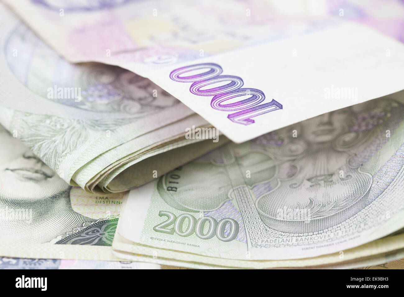 Risma di carta moneta Foto Stock