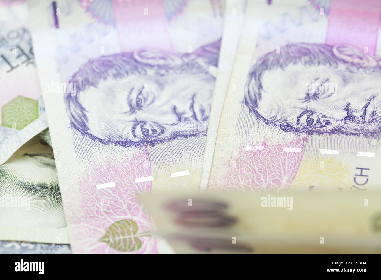 Risma di carta moneta Foto Stock