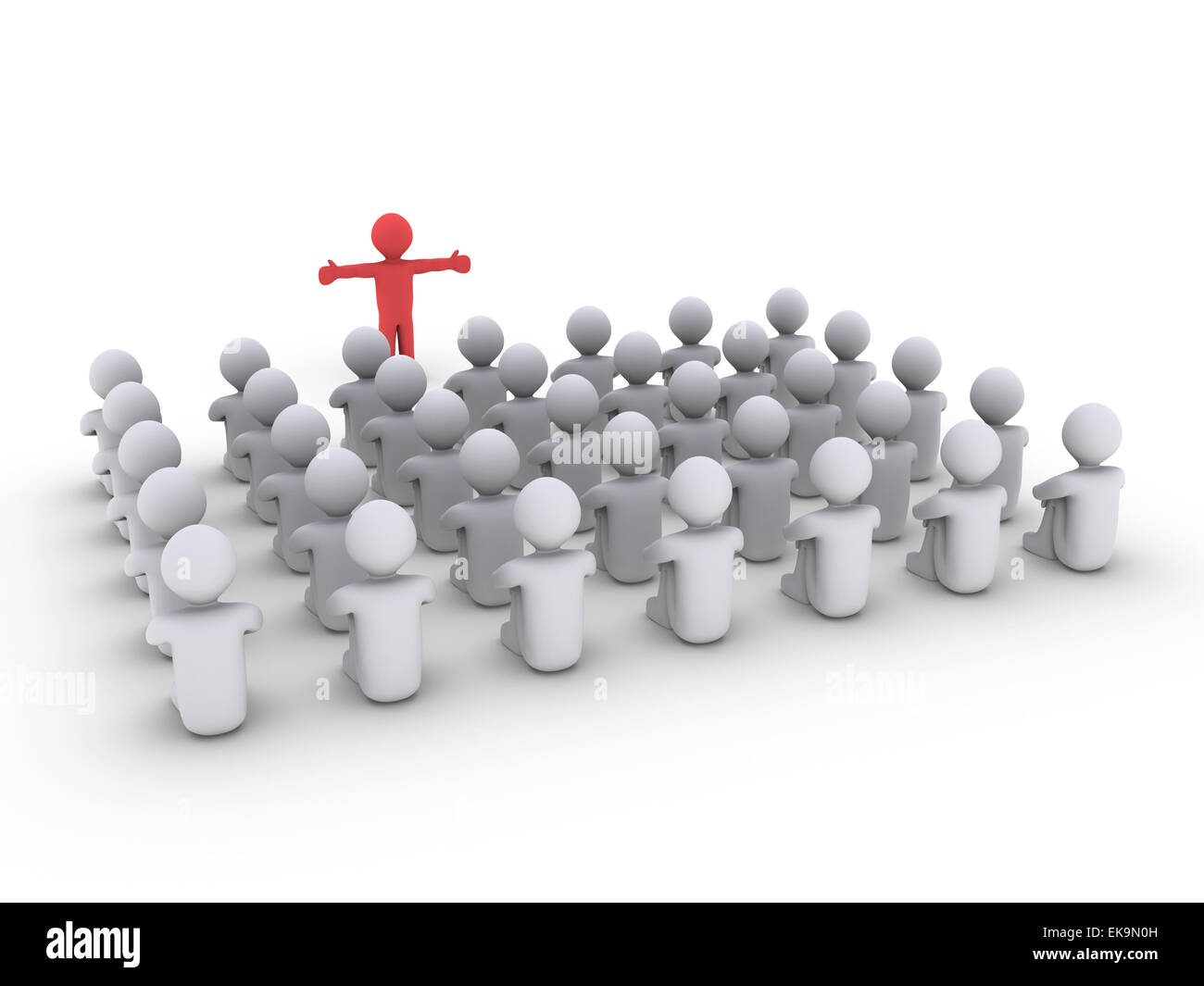 Persona è insegnare a molti altri Foto Stock