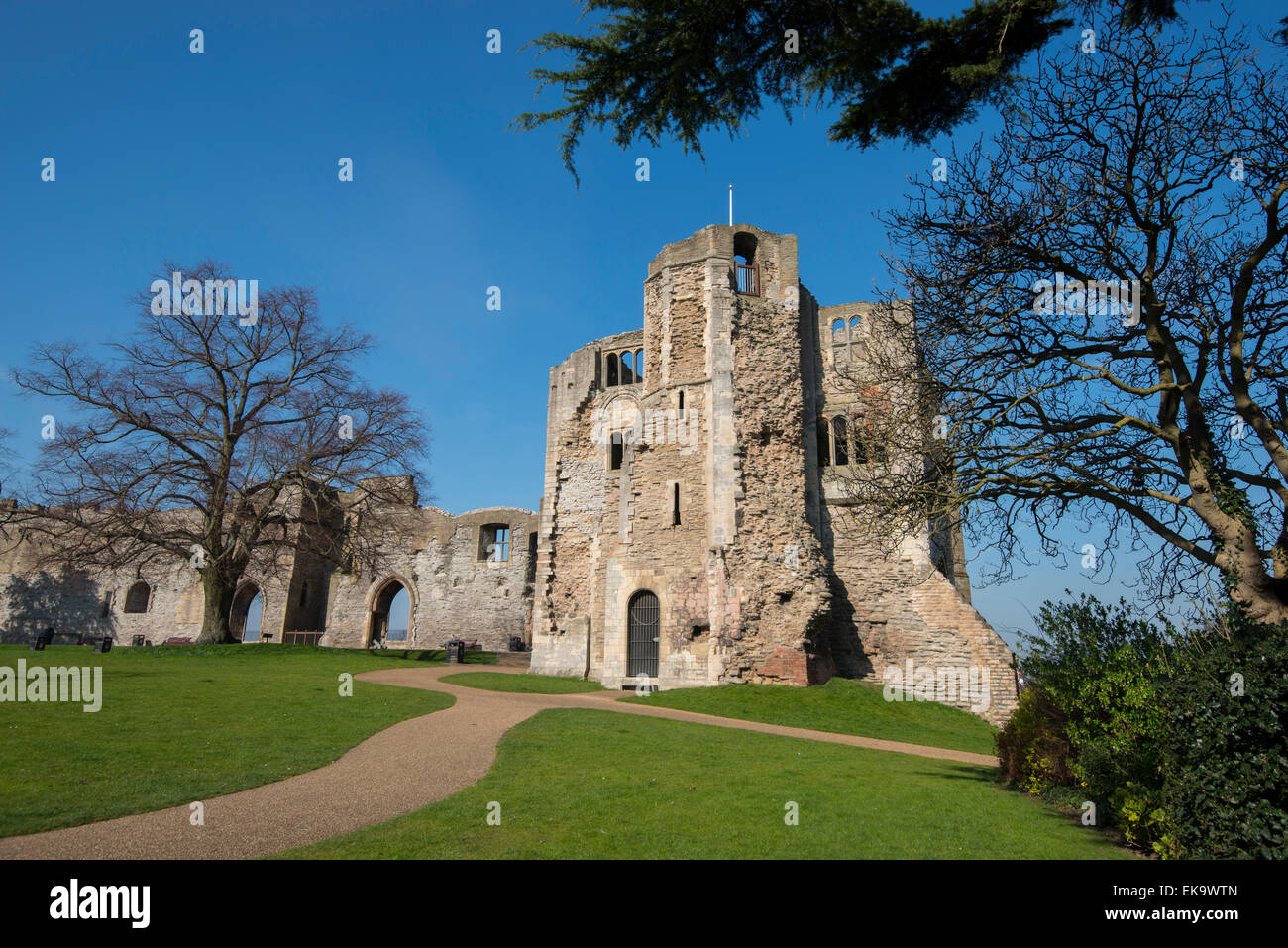 La molla a Newark Castle e giardini, Newark on Trent nel NOTTINGHAMSHIRE REGNO UNITO Inghilterra Foto Stock