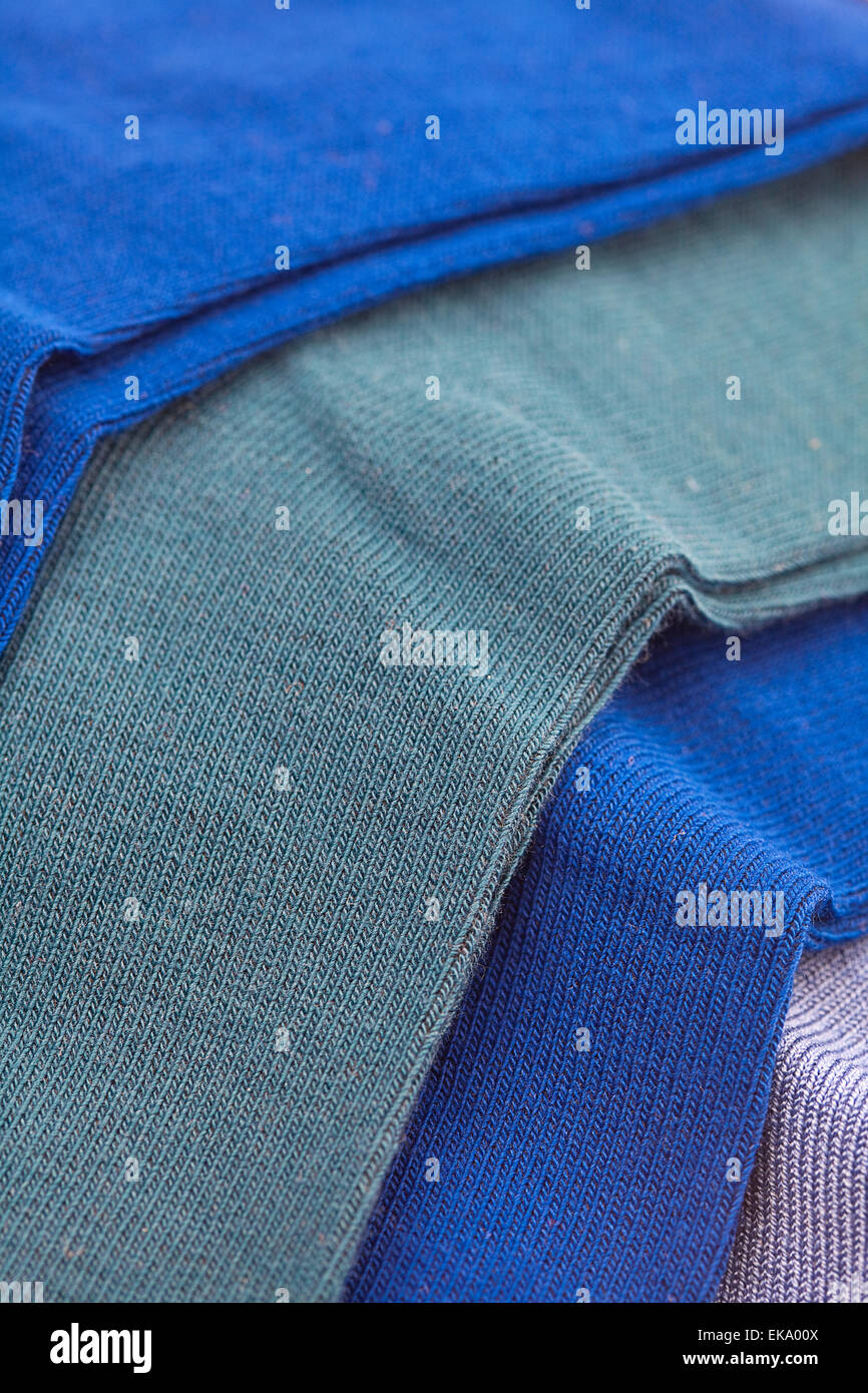 Sullo sfondo di un colorato calzini di cotone Foto Stock