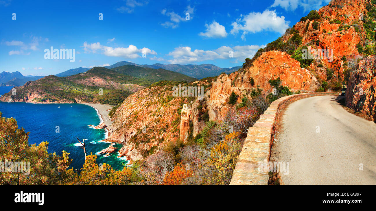 Viaggiare in Corsica Foto Stock