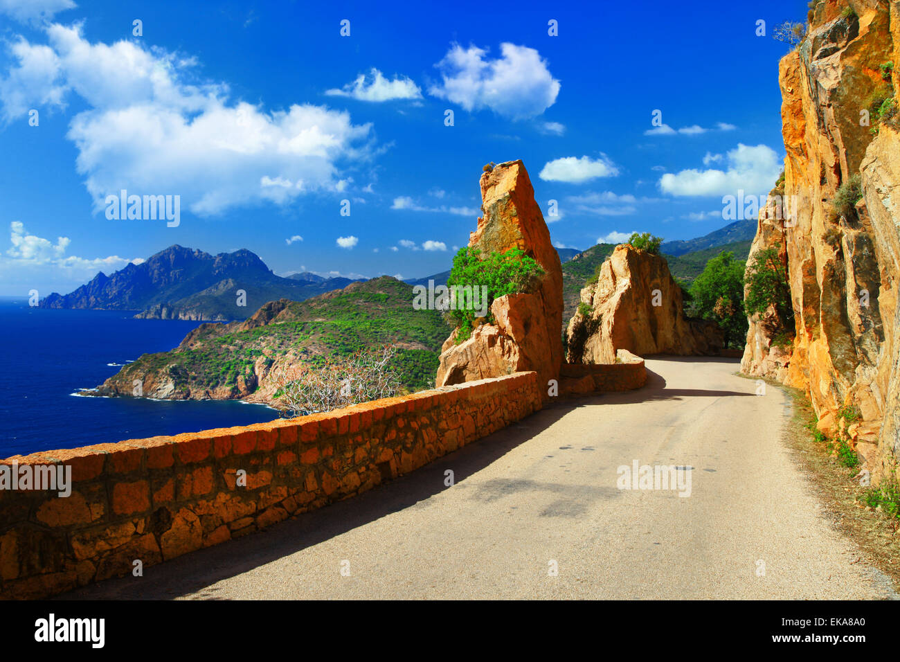 Paesaggi della Corsica Foto Stock