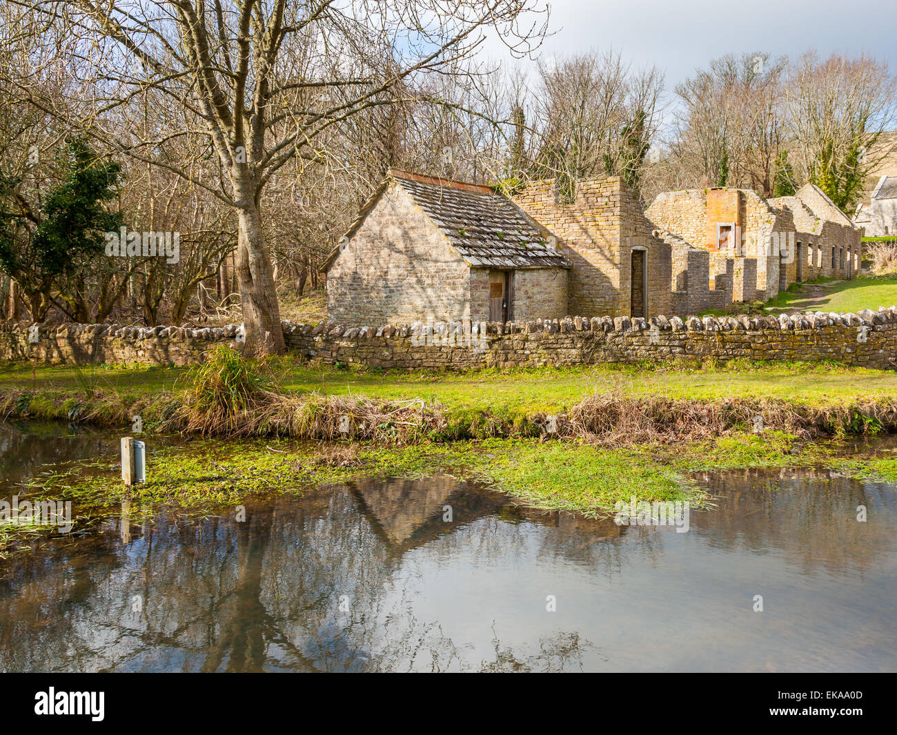 Tyneham un villaggio fantasma nel Sud di Dorset, Inghilterra,sull'Isola di Purbeck Foto Stock