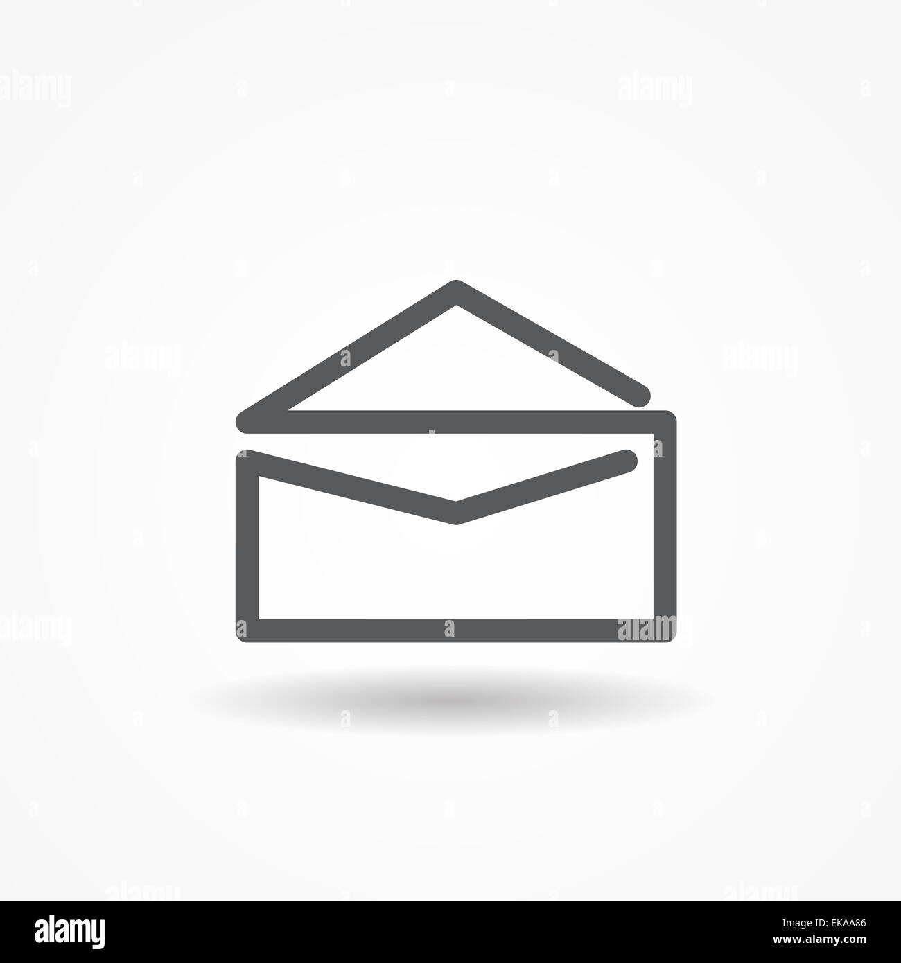 Mail Post icona illustrazione vettoriale Foto Stock