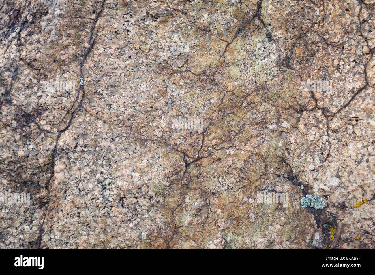 Naturale di pietra di granito la texture dello sfondo. Ruvido e arrugginito. Close-up, macro Foto Stock