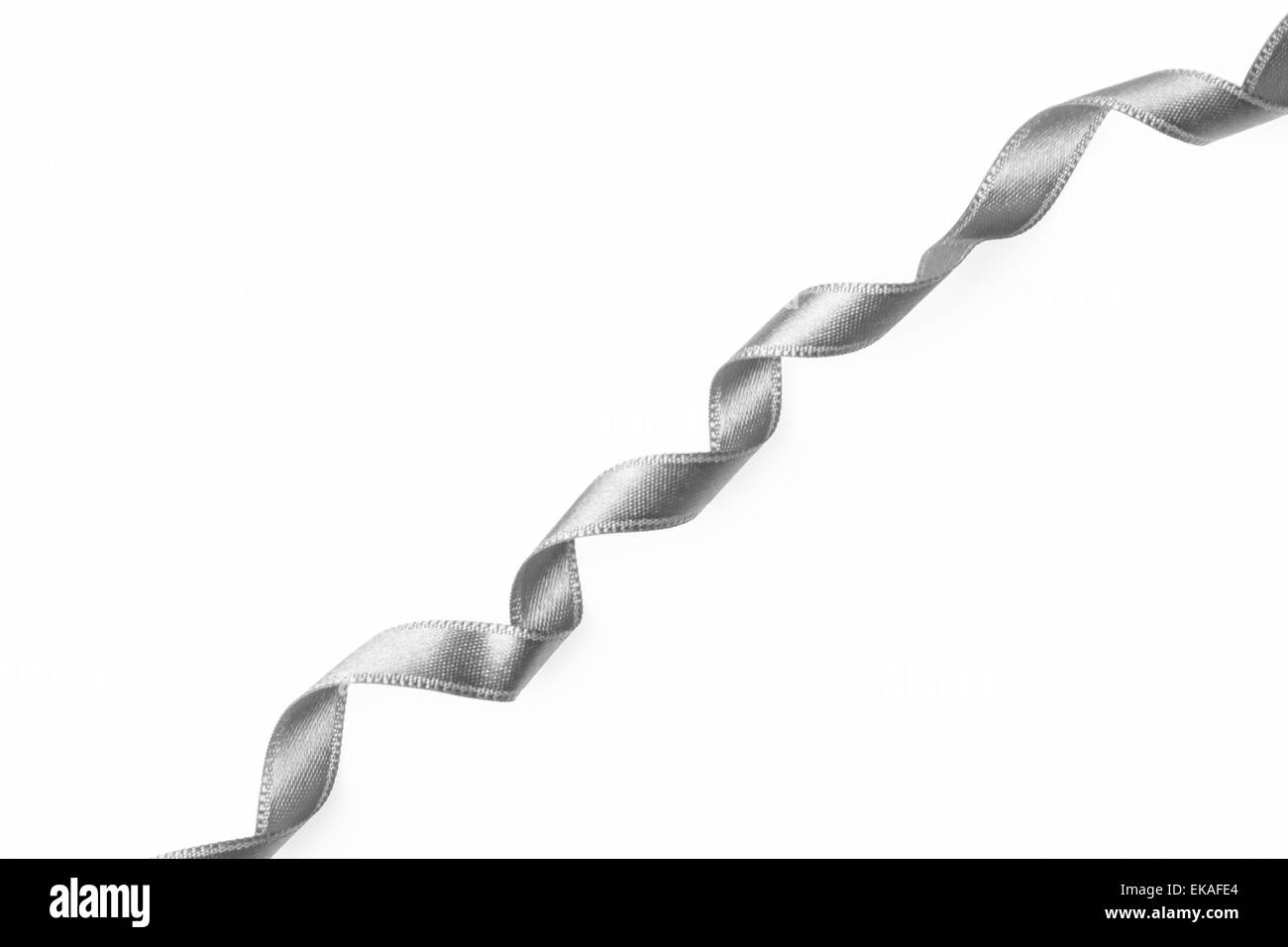 Seta grigio nastro ritorto in forma Foto Stock