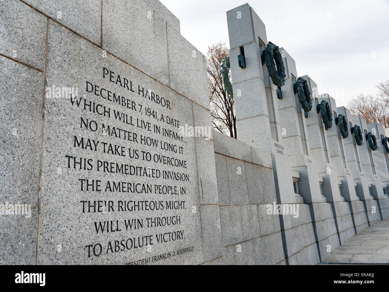 Washington DC - il Memoriale della Seconda Guerra Mondiale Foto Stock