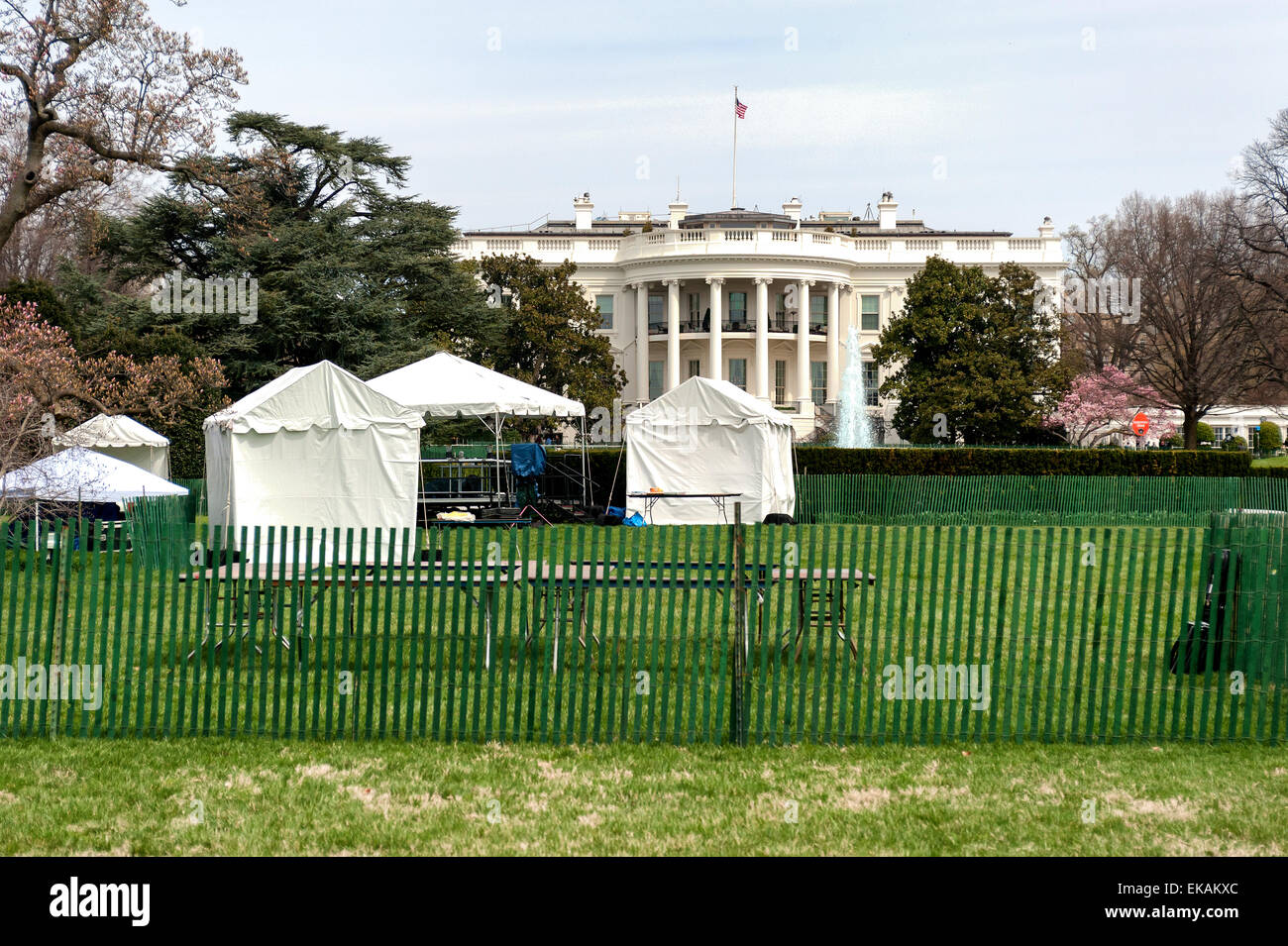 La Casa Bianca a Washington DC in primavera Foto Stock