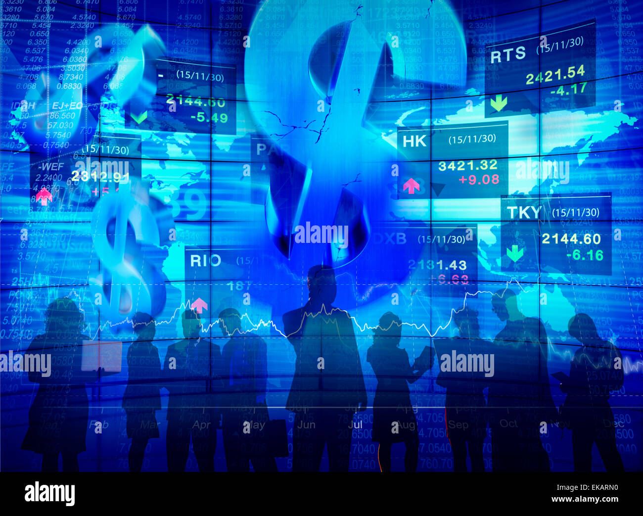 La gente di affari incontro Stock Exchange concetti Foto Stock