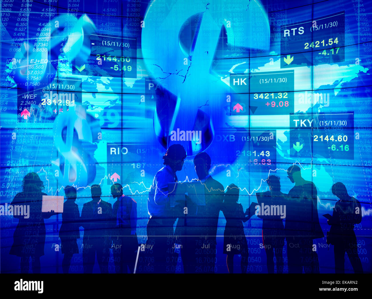 La gente di affari incontro Stock Exchange concetti Foto Stock