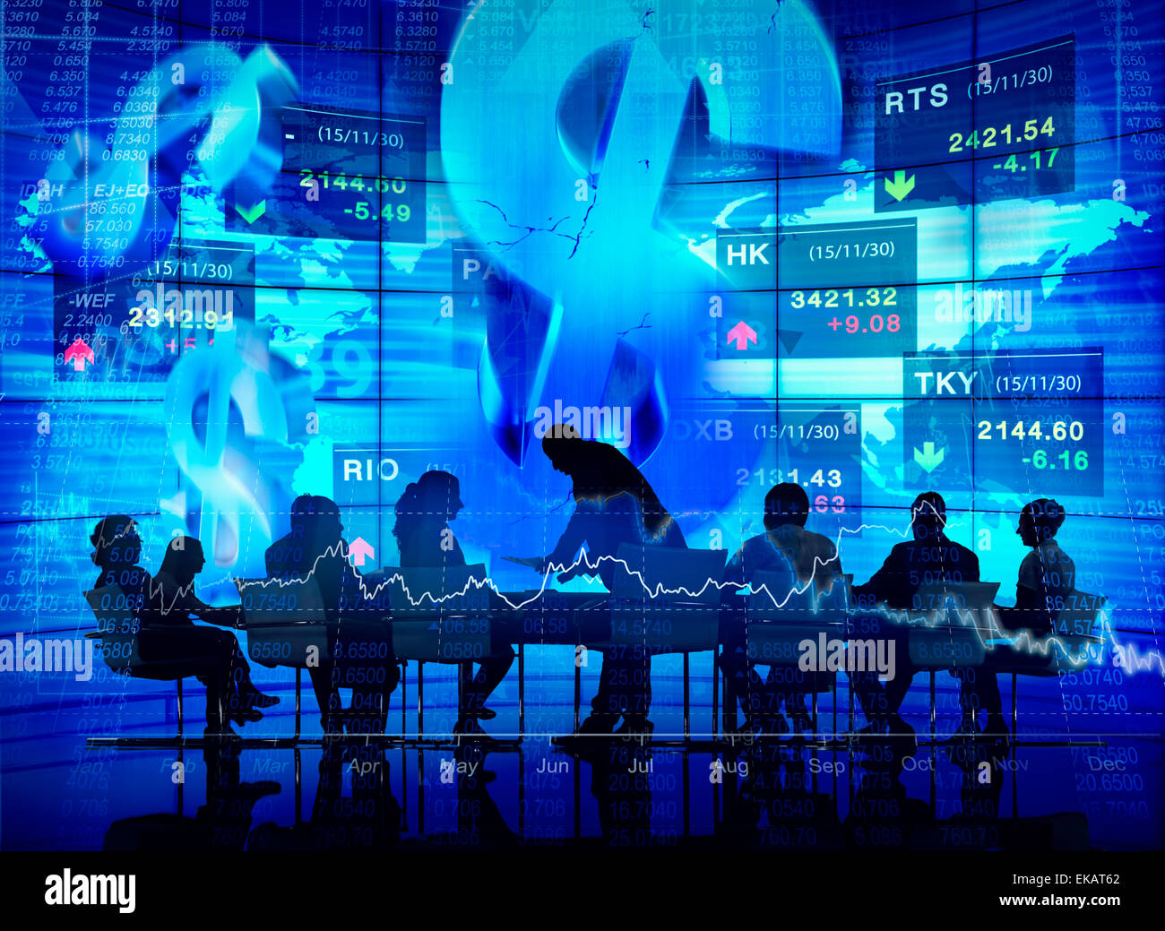 La gente di affari incontro Stock Exchange concetti Foto Stock