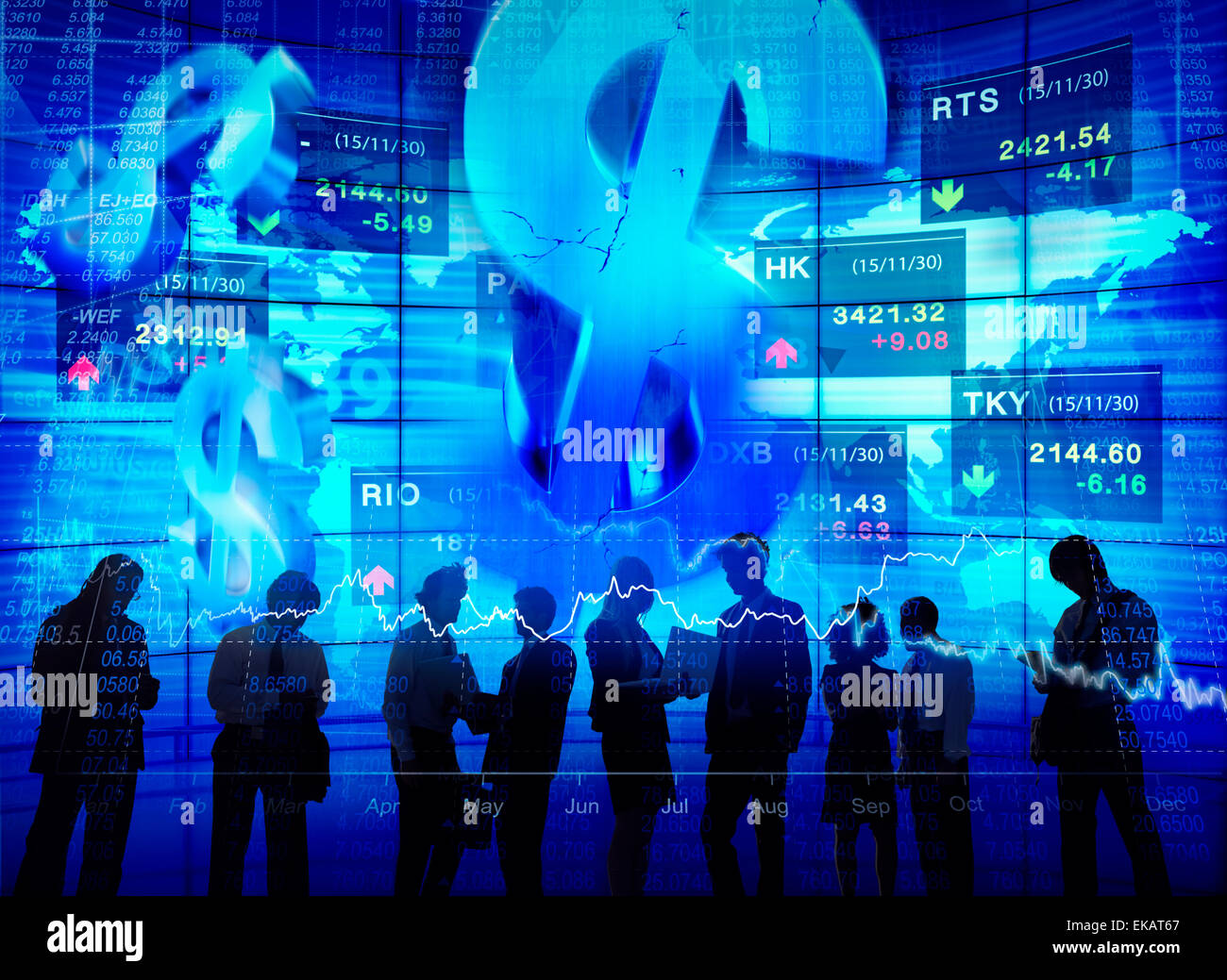 La gente di affari incontro Stock Exchange concetti Foto Stock