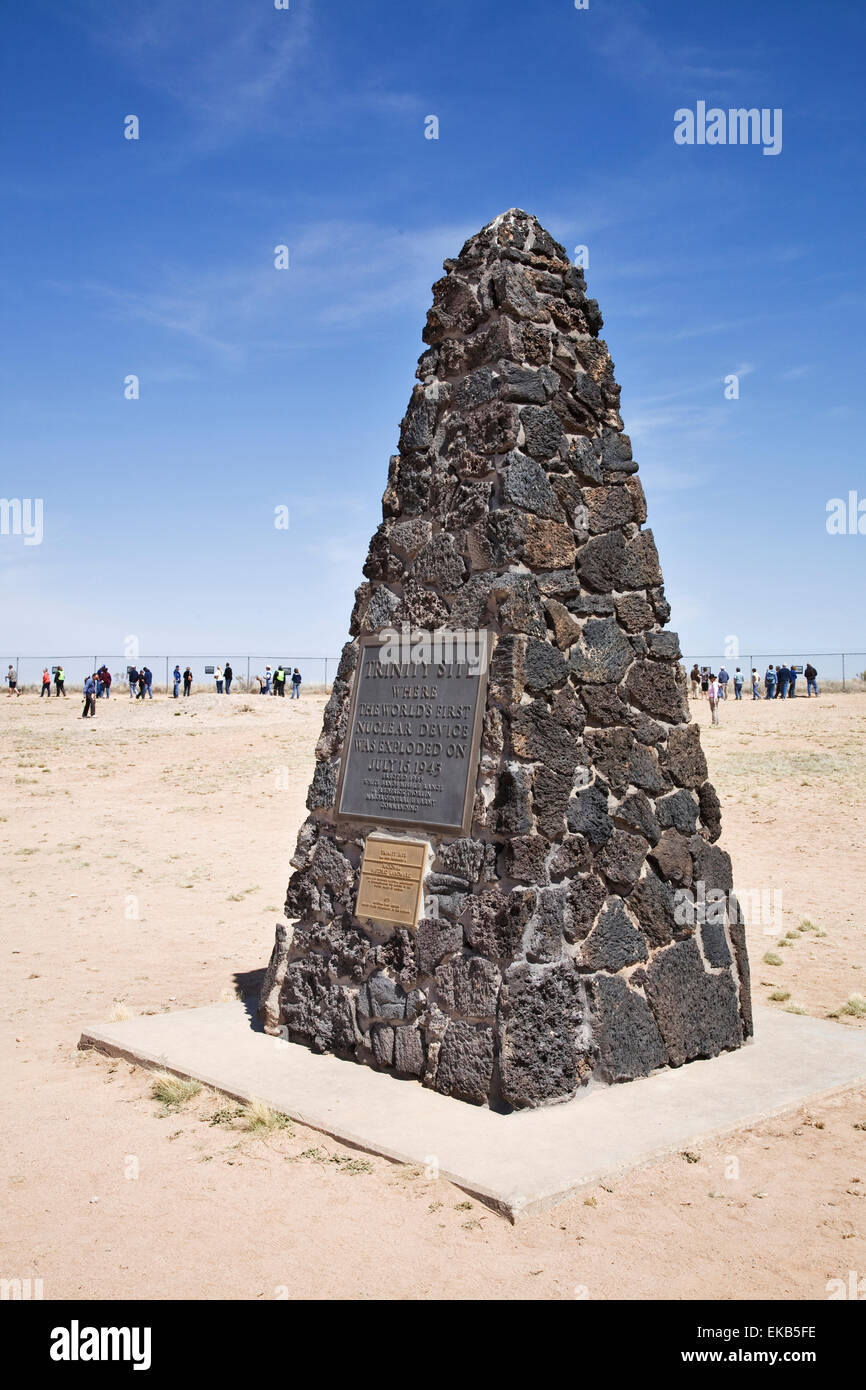 Trinità sito Socorro New Mexico NM bomba una bomba Test Test site Fat Man White Sands Foto Stock
