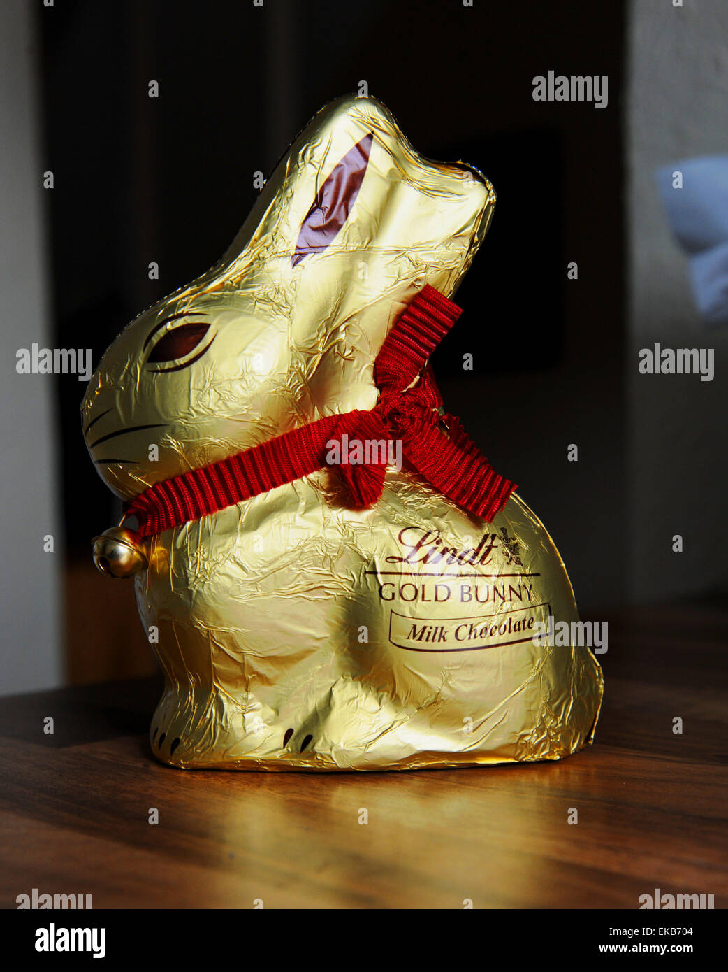 Lindt Chocolate bunny o coniglio per Pasqua REGNO UNITO Foto Stock