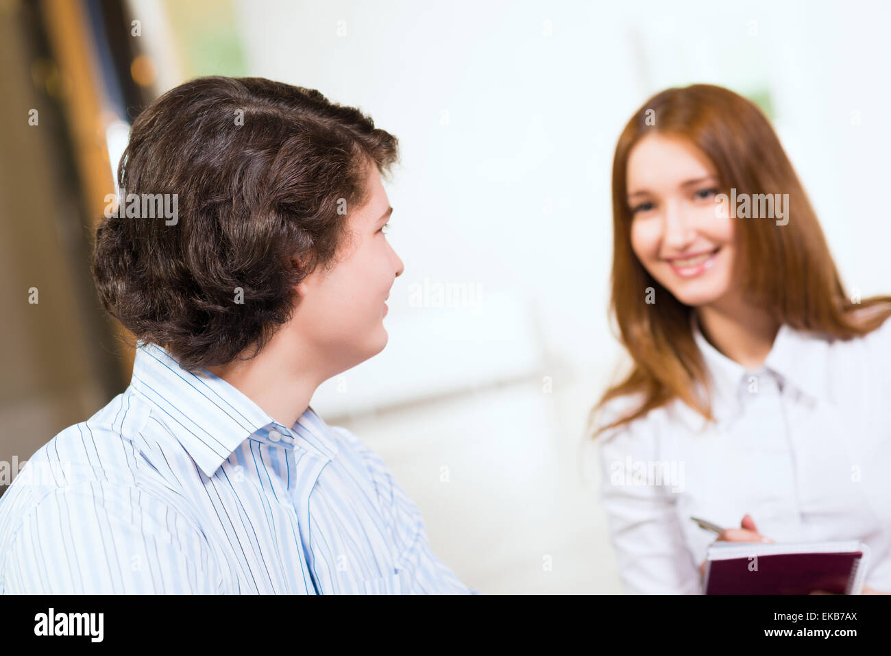 Ritratto di gente di affari in un Meetin Foto Stock